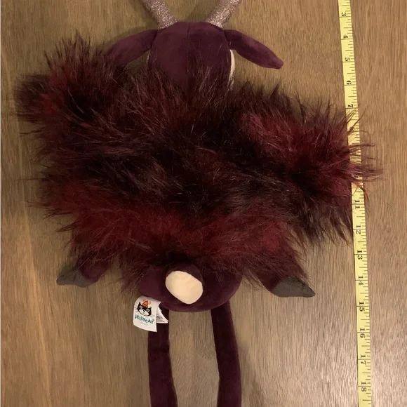 Jellycat Viola Reindeer Burgundy Plush Toy - Picture 6 of 13